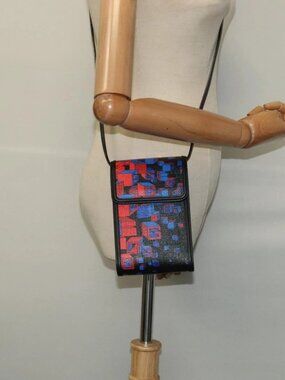 GUCCI Square G Space Shoulder Bag PVC Black Silver 631766 Auth KD535